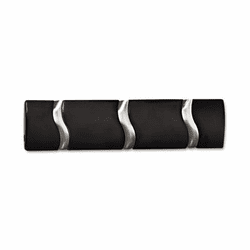 SAF4242BL Designer Wall Rack, Black, Wood, Wall-Mounted, 3 Hooks By SAFCO PRODUCTS