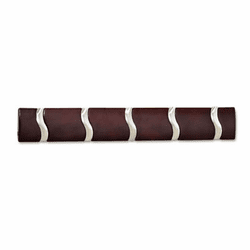 SAF4243MH Designer Wall Rack, Mahogany, Wood, Wall-Mounted, 5 Hooks By SAFCO PRODUCTS