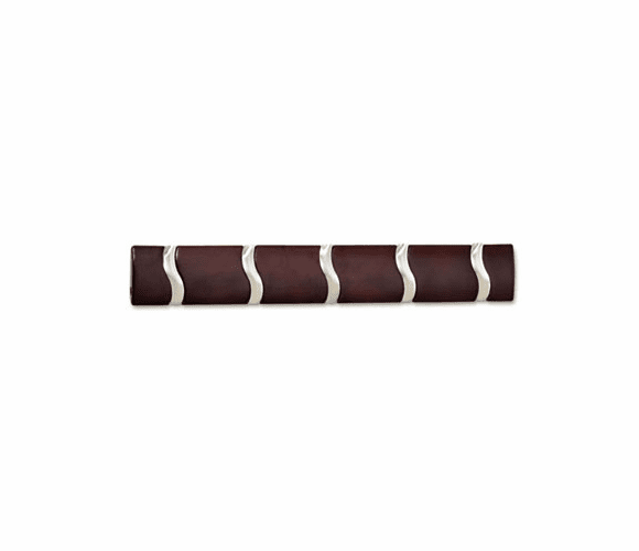 SAF4243MH Designer Wall Rack, Mahogany, Wood, Wall-Mounted, 5 Hooks By SAFCO PRODUCTS