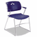 SAF4286BU Veer Series Stacking Chair With Arms, Sled Base, Blue/Chrome, 4/Carton By SAFCO PRODUCTS