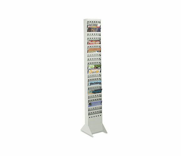 SAF4323GR Steel Base for Magazine Rack, Gray, 10w x 14d x 5-1/4, Gray By SAFCO PRODUCTS