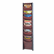 SAF4331MH Solid Wood Wall-Mount Literature Display Rack, 11-1/4w x 3-3/4d x 48h, Mahogany By SAFCO PRODUCTS
