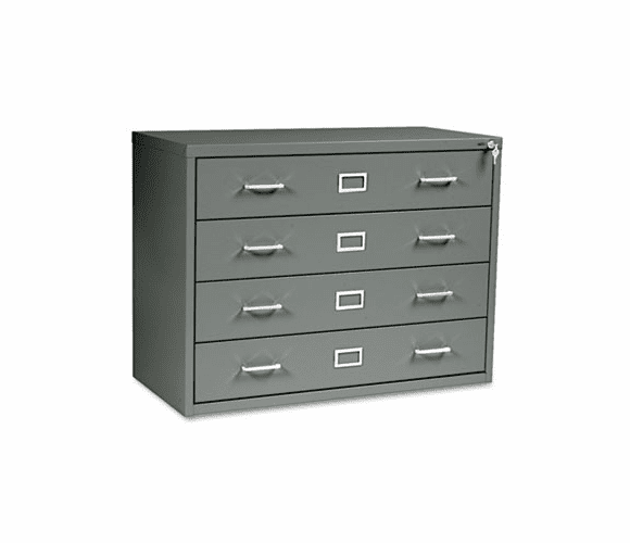 SAF4930CH Four-Drawer Computer Disk/Data Cabinet, 37w x 17-1/2d x 27-3/4h, Charcoal By SAFCO PRODUCTS