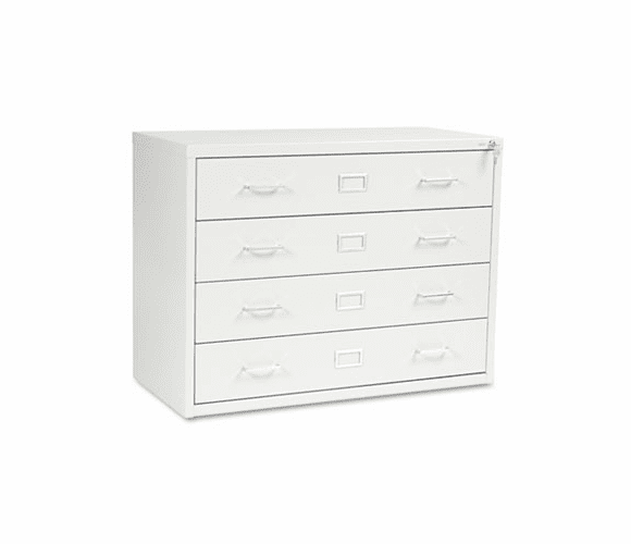 SAF4930LG Four-Drawer Computer Disk/Data Cabinet, 37w x 17-1/2d x 27-3/4h, Lt Gray By SAFCO PRODUCTS