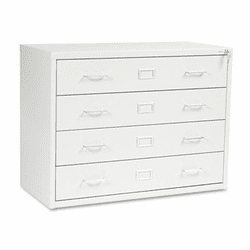 SAF4930LG Four-Drawer Computer Disk/Data Cabinet, 37w x 17-1/2d x 27-3/4h, Lt Gray By SAFCO PRODUCTS