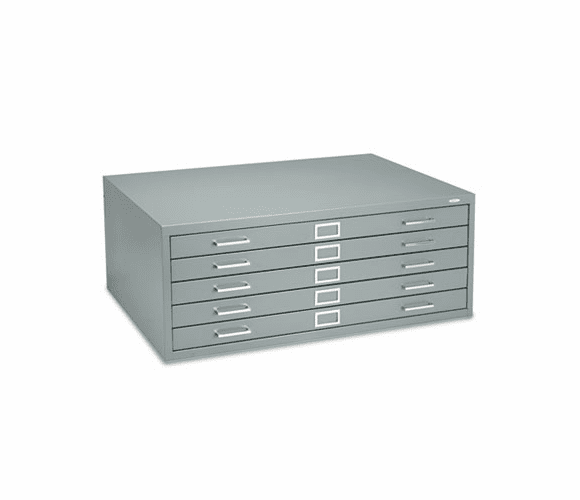 SAF4994GRR Five-Drawer Steel Flat File, 40-3/8w x 29-3/8d x 16-1/2h, Gray By SAFCO PRODUCTS