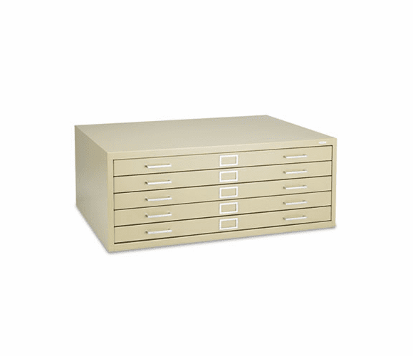 SAF4994TSR Five-Drawer Steel Flat File, 40-3/8w x 29-3/8d x 16-1/2h, Tropic Sand By SAFCO PRODUCTS