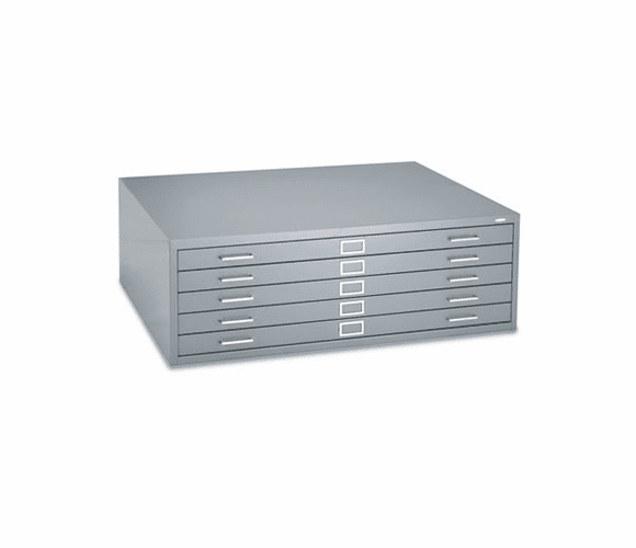 SAF4996GRR Five-Drawer Steel Flat File, 46-3/8w x 35-3/8d x 16-1/2h, Gray By SAFCO PRODUCTS