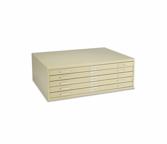 SAF4996TSR Five-Drawer Steel Flat File, 46-3/8w x 35-3/8d x 16-1/2h, Tropic Sand By SAFCO PRODUCTS