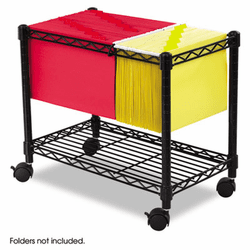 SAF5201BL Wire Mobile File, 1 Shelf, 14w x 24d x 20-1/2h, Black By SAFCO PRODUCTS