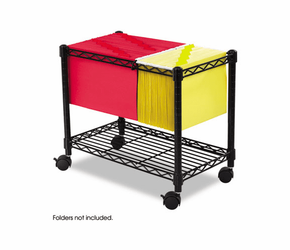 SAF5201BL Wire Mobile File, 1 Shelf, 14w x 24d x 20-1/2h, Black By SAFCO PRODUCTS
