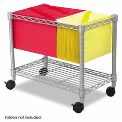 SAF5201GR Wire Mobile File, 1 Shelf, 14w x 24d x 20-1/2h, Metallic Gray By SAFCO PRODUCTS