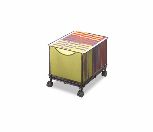 SAF5211BL Onyx Mesh Mobile File Cube, 13-1/2w x 16-3/4d x 13h, Black By SAFCO PRODUCTS