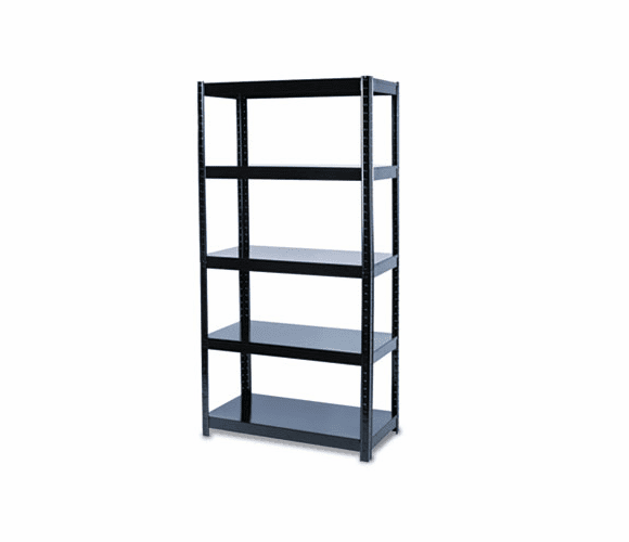 SAF5245BL Boltless Steel Shelving, 5 Shelves, 36w x 18d x 72h, Black By SAFCO PRODUCTS