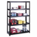 SAF5245BL Boltless Steel Shelving, 5 Shelves, 36w x 18d x 72h, Black By SAFCO PRODUCTS