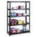 SAF5246BL Boltless Steel Shelving, 5 Shelves, 48w x 18d x 72h, Black By SAFCO PRODUCTS