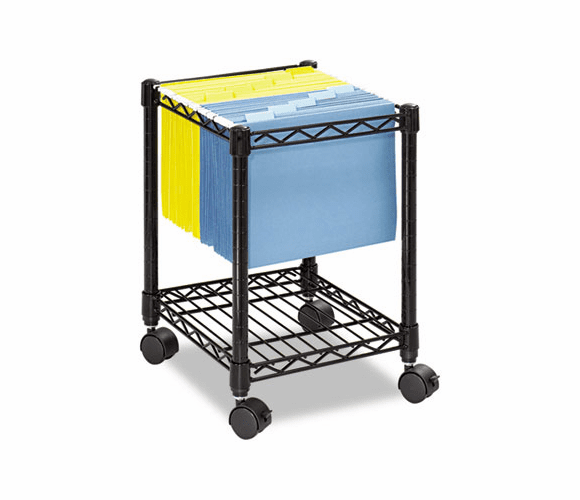 SAF5277BL Compact Mobile Wire File Cart, 1-Shelf, 15-1/2w x 14d x 19-1/2h, Black By SAFCO PRODUCTS