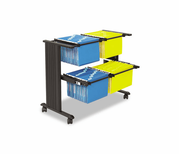 SAF5327BL Muv Double Width Filing Cart, 2-Shelf, 36-3/4w x 20d x 31h, Black By SAFCO PRODUCTS