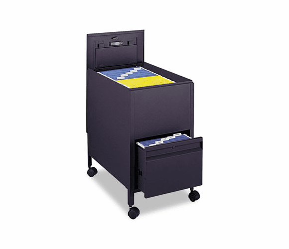 SAF5364BL Locking Mobile Tub File With Drawer, Letter Size, 17w x 26d x 28h, Black By SAFCO PRODUCTS