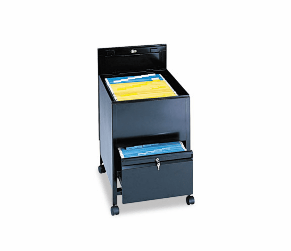 SAF5365BL Locking Mobile Tub File With Drawer, Legal Size, 20w x 26d x 28h, Black By SAFCO PRODUCTS