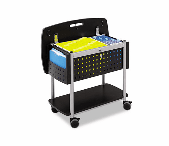 SAF5370BL Scoot Mobile File, 29-3/4w x 18-3/4d x 27h, Black/Silver By SAFCO PRODUCTS