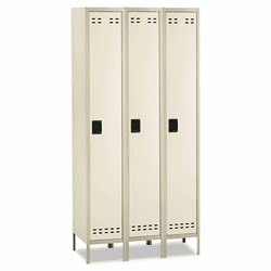SAF5525TN Single Tier, Three-Column Locker, 36w x 18d x 78h, Two-Tone Tan By SAFCO PRODUCTS