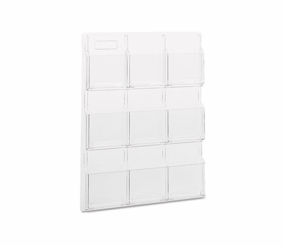 SAF5603CL Reveal Clear Literature Displays, 9 Compartments, 30w x 2d x 36-3/4h, Clear By SAFCO PRODUCTS