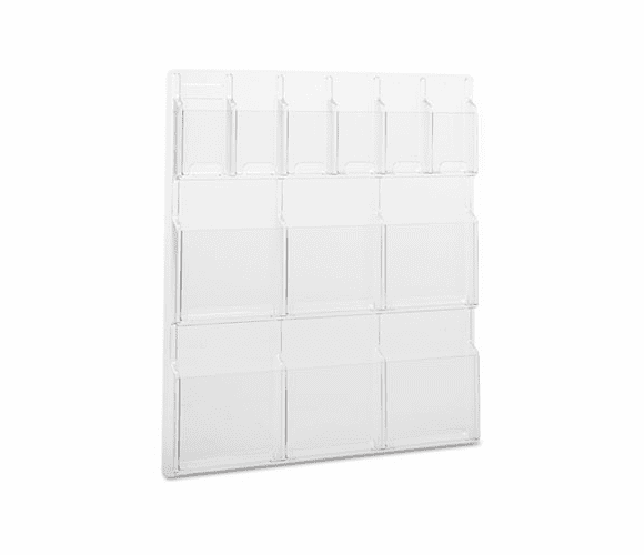 SAF5606CL Reveal Clear Literature Displays, 12 Compartments, 30w x 2d x 34-3/4h, Clear By SAFCO PRODUCTS