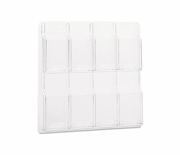 SAF5608CL Reveal Clear Literature Displays, 8 Compartments, 20-5/8w x 2d x 20-1/2h, Clear By SAFCO PRODUCTS
