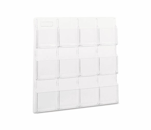 SAF5610CL Reveal Clear Literature Displays, 12 Compartments, 30w x 2d x 30h, Clear By SAFCO PRODUCTS