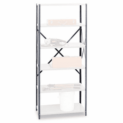 SAF6256 Industrial Steel Shelving Post Kit, 4 Posts, 1-1/2w x 1-1/2d x 85h, Dark Gray By SAFCO PRODUCTS