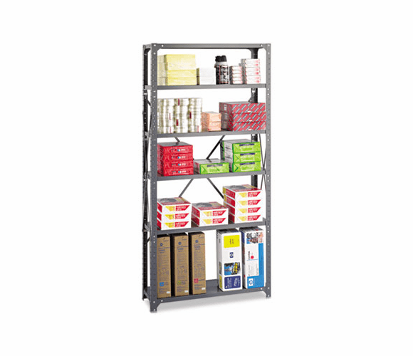 SAF6268 Commercial Steel Shelving Unit, 6 Shelves, 36w x 12d x 75h, Dark Gray By SAFCO PRODUCTS