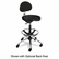 SAF6660BL Sit-Star Stool with Footring & Caster, 27-36h Seat, Black/Chrome By SAFCO PRODUCTS