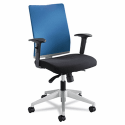 SAF7031CO Tez Series Manager Synchro-Tilt Task Chair, Black Mesh Back, Blue Fabric Seat By SAFCO PRODUCTS