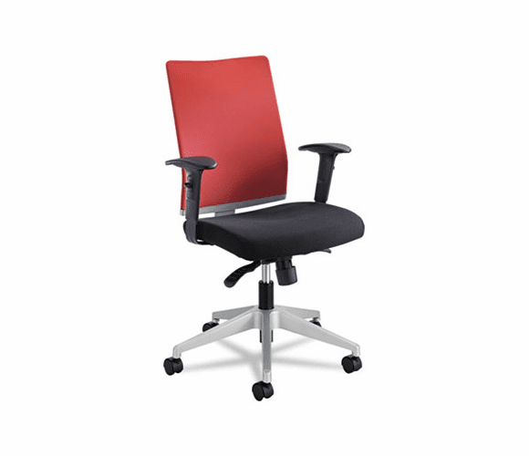 SAF7031TA Tez Series Manager Synchro-Tilt Task Chair, Black Mesh Back, Red Fabric Seat By SAFCO PRODUCTS