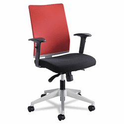 SAF7031TA Tez Series Manager Synchro-Tilt Task Chair, Black Mesh Back, Red Fabric Seat By SAFCO PRODUCTS