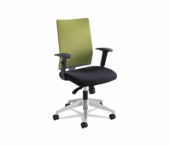 SAF7031WA Tez Series Manager Synchro-Tilt Task Chair, Black Mesh Back, Green Fabric Seat By SAFCO PRODUCTS