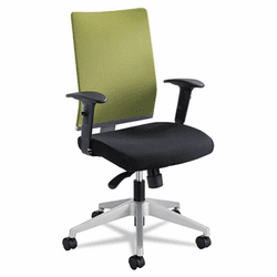 SAF7031WA Tez Series Manager Synchro-Tilt Task Chair, Black Mesh Back, Green Fabric Seat By SAFCO PRODUCTS