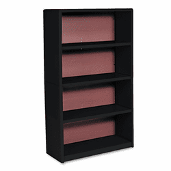 SAF7172BL Value Mate Series Bookcase, 4 Shelves, 31-3/4w x 13-1/2d x 54h, Black By SAFCO PRODUCTS
