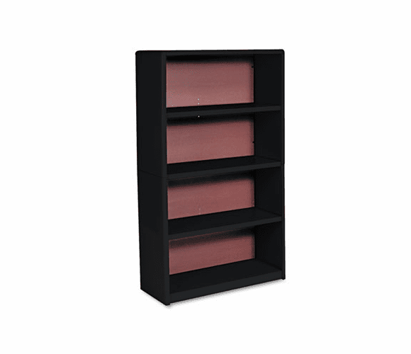 SAF7172BL Value Mate Series Bookcase, 4 Shelves, 31-3/4w x 13-1/2d x 54h, Black By SAFCO PRODUCTS