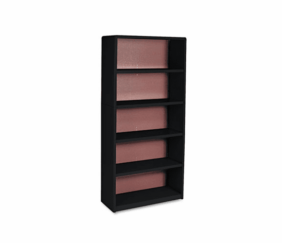 SAF7173BL Value Mate Series Bookcase, 5 Shelves, 31-3/4w x 13-1/2d x 67h, Black By SAFCO PRODUCTS