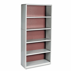 SAF7173GR Value Mate Series Bookcase, 5 Shelves, 31-3/4w x 13-1/2d x 67h, Gray By SAFCO PRODUCTS