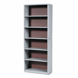 SAF7174GR Value Mate Series Bookcase, 6 Shelves, 31-3/4w x 13-1/2d x 80h, Gray By SAFCO PRODUCTS