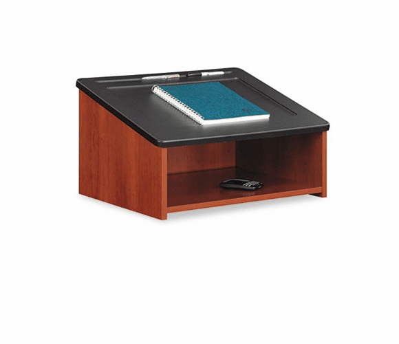 SAF8916CY Tabletop Lectern, 24w x 18-1/2d x 13-3/4h, Cherry/Black By SAFCO PRODUCTS