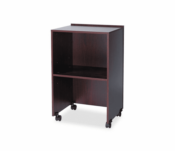 SAF8917MH Lectern Base/Media Cart, 21-1/4w x 17-1/2d x 33-3/4h, Mahogany By SAFCO PRODUCTS