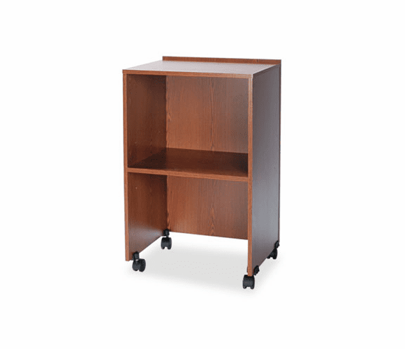 SAF8917MO Lectern Base/Media Cart, 21-1/4w x 17-1/2d x 33-3/4h, Medium Oak By SAFCO PRODUCTS
