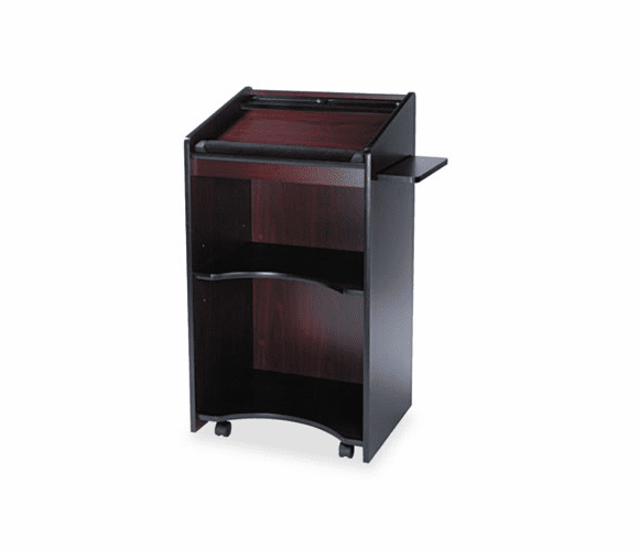 SAF8918MH Executive Mobile Lectern, 25-1/4w x 19-3/4d x 46h, Mahogany By SAFCO PRODUCTS