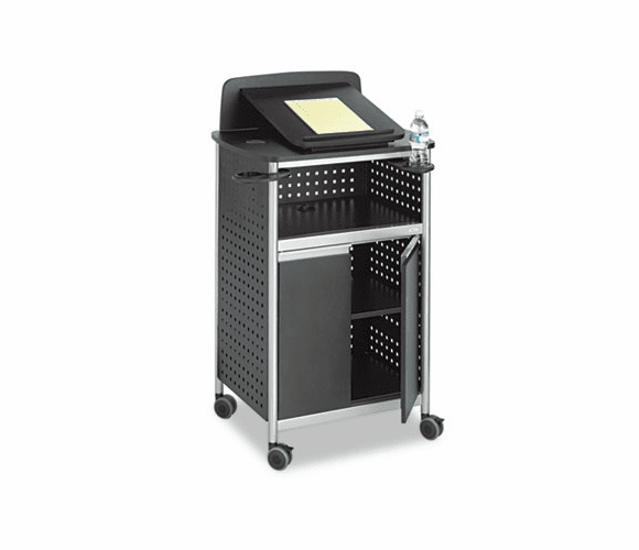 SAF8922BL Scoot Multipurpose Lectern, 28-3/4w x 22d x 49-3/4h, Black/Silver By SAFCO PRODUCTS