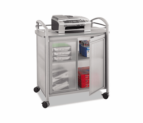 SAF8966GR Impromptu Refreshment Cart, 1-Shelf, 34w x 21-1/4d x 36-1/2h, Silver/Gray By SAFCO PRODUCTS