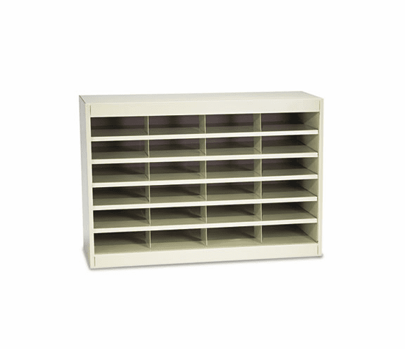 SAF9211TSR Steel/Fiberboard E-Z Stor Sorter, 24 Sections, 37 1/2 x 12 3/4 x 25 3/4, Sand By SAFCO PRODUCTS